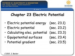 Chapter 23 Electric Potential - SlideServe