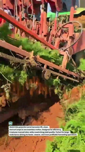 High-Speed Carrot Harvester in Action #FarmingTech #HarvestTime #AgriMachinery