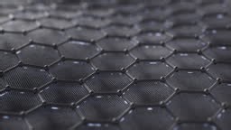 A highly detailed close-up of a graphene molecular structure with a...