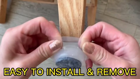 CHWM 16 Pcs Square Chair Leg Floor Protector, Silicone Chair Leg Cover, Furniture Leg Protectors with Felt, Mobile Table Leg Pads, Protect The Floor from Scratches.2 inch Black.