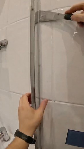 How to remove a bath shower screen from tiles! #diy #youtubeshorts-001 #subscribe #plumbing #howto | Woodworking-10M