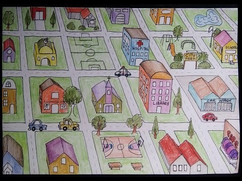 3D City Map (Drawing for Kids)