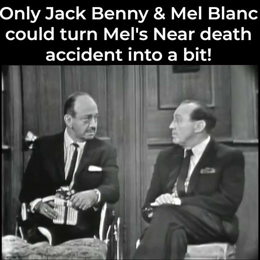 Only Jack Benny & Mel Blanc could turn Mel's near death accident into a bit (Si, Sy, Sue)