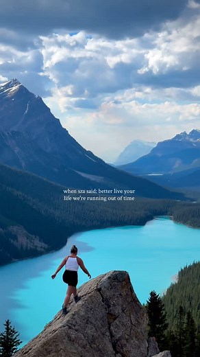 ✨ Bre | Travel ↟ Hiking ↟ Backpacking ↟ Adventurer ᨏ on Instagram: "better live your life. sza said so. 🤙🏼 Follow for more @bre_somewhere • • • #solotravel #sheiswild #optoutside #womenwhoexplore #canada #peytolake #alberta"