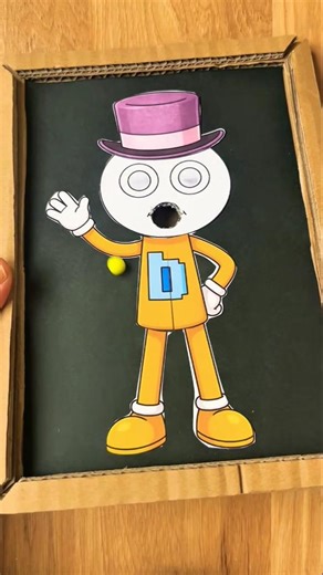 sprunki oc bombom phase 2 cardboard pinball color changing paper craft