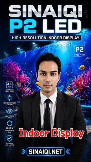 Sinaiqi transforms space with cutting-edge P2 indoor LED displays. Perfect for high-resolution #LED
