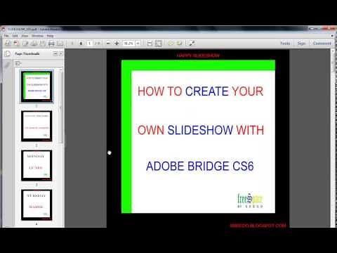 How to Create An Image Slideshow In Bridge CC