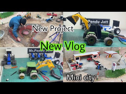 Diy remote control tractor models John Deere tractor midfield and new project working #vlog