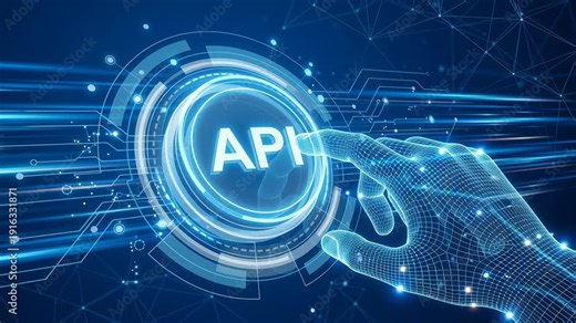 AI integration system with API core cloud for autonomous task SaaS development technology digital futuristic interface network data connection design