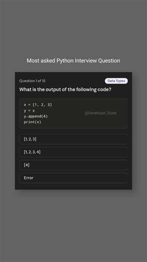 Python Interview Question 😎 #python #coder #programmer #programming