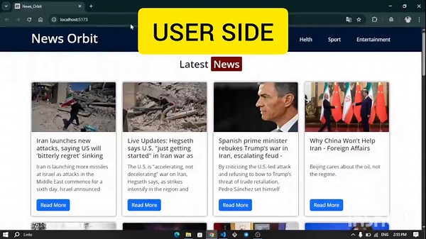 News Orbit: Real-time News Platform with React.js | Vivek Kumar posted on the topic | LinkedIn