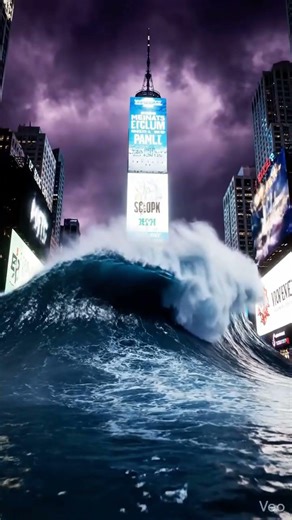 NYC Mega Tsunami The 2026 Climate Anomaly SIMULATION 🌊🏙️ #Climate #NYC #Shorts