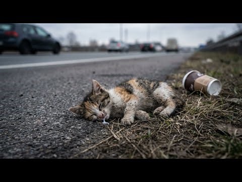 Kitten Rescue— Girl Rescues a Tiny Kitten from the Road