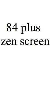 TI 84 Plus Frozen Screen