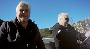 Guy Fieri drove Jay Leno around in a giant shopping cart — and we're here for it