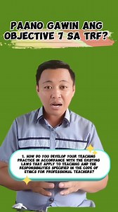 138K views · 5.2K reactions | Objective 7 sa TRF, Paano ba Gawin? Sa ating mga teacher applicants, para po sa inyo ang video na ito. #TeacherApplicants #TRF2023 #educator #educationmatters #education | Language & Literacy Research TV | Facebook