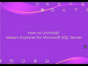 How to uninstall Veeam Explorer for Microsoft SQL Server from Windows completely