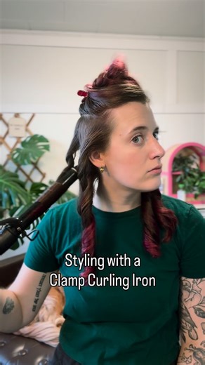 Hair by Makenna | Kamloops Hairstylist on Instagram: "✨Clamp Curling Iron✨ My favourite way to curl to keep your ends from being in the curler too long and for maximum volume. ✨Tips and tricks ✨ 🌵 while winding up neatly is important the most important is how you unwind the hair from the iron. Keeping it in neat tubes while they cool will keep your curl lasting longer. 🌿 Going over the sections once before winding up the hair is a great way to smooth away frizz and keep the sections clean plus