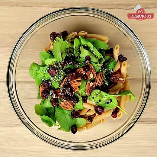 Pasta Salad with Spinach and Pecans