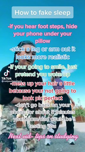 How to fake sleep!🛏🤍