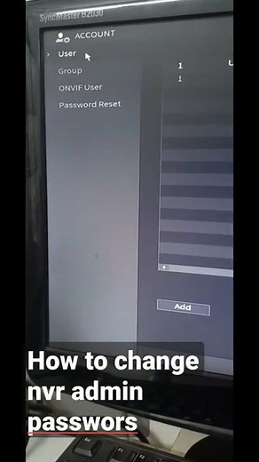 how to change nvr admin password | reset nvr admin password