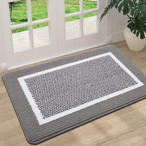 Buganda Indoor Door Mats, Absorbent Trapper Dirt Inside Doormats, Non Slip Low Profile Entry Door Mats, 20x32, Grey - Walmart.com