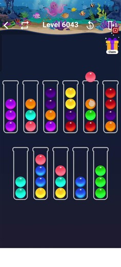 Color sort / Ball sort level 6043