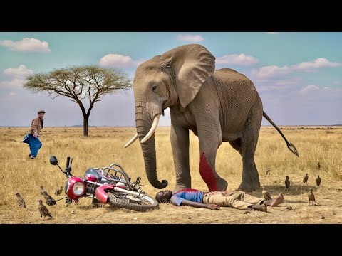 Elephant Instant attack on man in the forest | Massive wild elephant attack on man instantly