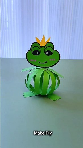 How to Make a Jumping Paper Frog |Easy DIY Paper Craft for Kids | Origami Frog Tutorial #diycrafts