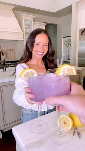THREE Ingredient Spiked Lavender Lemonade 🍋 This simple Empress 1908 Gin cocktail recipe is perfect for spring & summer parties! INGREDIENTS: 2 Cups Empress 1908 Gin 52 oz Lemonade Lavender Syrup (to taste) SERVING: 8-10 glasses DIRECTIONS: 1) Pour and mix all three ingredients into a large bowl 2) Cover and freeze overnight 3) Mix ice/slush with a fork and set out for 15 minutes before serving. #lemonaderecipe #summercocktail #summercocktails #frozendrinks #summerrecipes #lavenderlemonade #bac