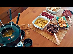 FONDUE DE QUEIJO E ACOMPANHAMENTOS –PARA UMA NOITE ROMÂNTICA OU PARA SABOREAR COM A FAMÍLIA E AMIGOS