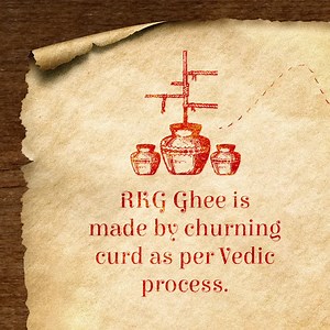 Process of making RKG Ghee RKG Ghee is made as per Vedic processes. Curd and water are churned bi-directionally. The creamy elements that rise to the surface are collected and heated on a low flame to get nutrient-rich RKG Ghee. #RKGGhee #RKGGheeMiddleEast #ShareTheTaste #ShareTheHappiness #RKG #DesiGhee #GheeLover #GheeRecipes #PureGhee #ClarifiedButter #Gheebutter #CowGhee #DesiCowGhee #Gheeforhealth #Gheelicious #RKGGingellyOil #RKGGingellyOilMiddleEast | RKG Ghee Middle East | Facebook