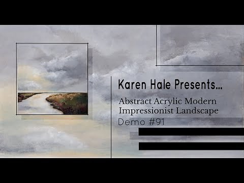 Abstract Acrylic Impressionist Landscape Painting Demonstration