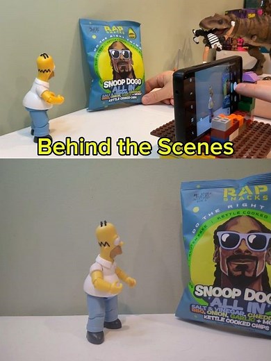 Behind the Scenes Homer Loves Snoop Dogg Chips ‎⁨‪@RapSnacks‬ The Simpsons Stop Motion