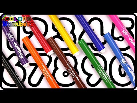 ( Numbers ) Learn Numbers with BIG Marker Pen Coloring Pages / Akn Kids House