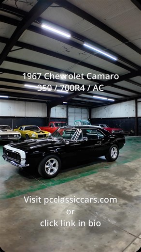 For Sale: 1967 Chevrolet Camaro / 350 / 700R4 / AC Click the link to view this vehicle on our website: https://www.pcclassiccars.com/inventory/1967-chevrolet-camaro-350-700r4-ac | PC Classic Cars