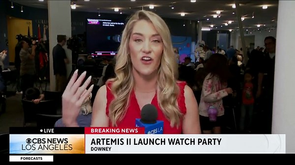 Watching Artemis II moon mission launch at a Downey space museum