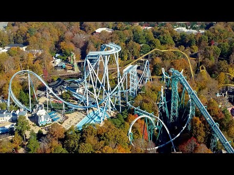 Busch Gardens Williamsburg Aerial Footage (Includes Pantheon) | Williamsburg, VA