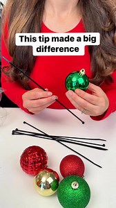 36M views · 188K reactions | Use zip ties to make ornament clusters #christmasdecor #ornaments #ziptie #diy | Liz & Jeff | Facebook