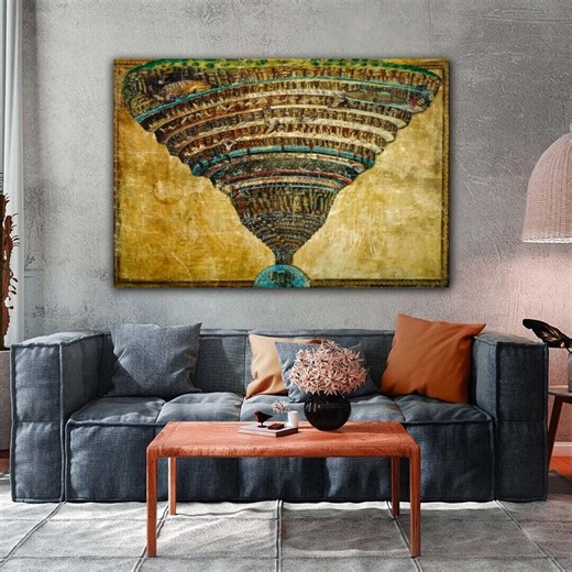 Sandro Botticelli Chart of Hell Canvas Print Wall Art,botticelli Poster,botticelli Painting,botticelli Print,art Reproduction,archival Gicle - Etsy UK