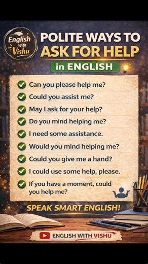Polite Ways to Ask for Help in English | Speak Smart English