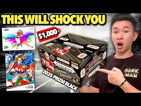 This NEW PRIZM SET left me STUNNED... 😳 2025 Panini Prizm Black NFL Football Hobby Box Review x2