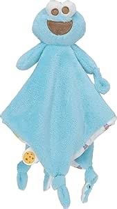Kids Preferred Sesame Street Cookie Monster Blanky Made of Soft Material with Knotted Corners and Pacifer Loop for Babies and Infants