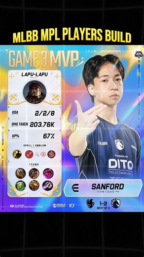Lapu-Lapu MPL Player Build 🔥 | MPL Pro Build #MLBB