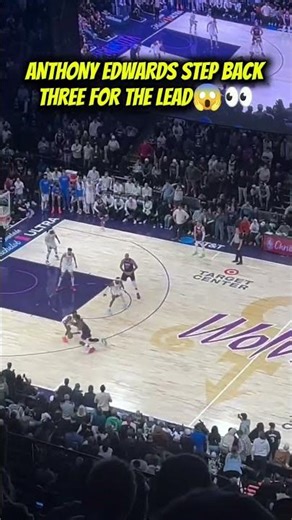 😱Anthony Edwards Step-Back 3️⃣ Gives Wolves the Lead! | Wolves vs Thunder Highlights | Nba #Shorts