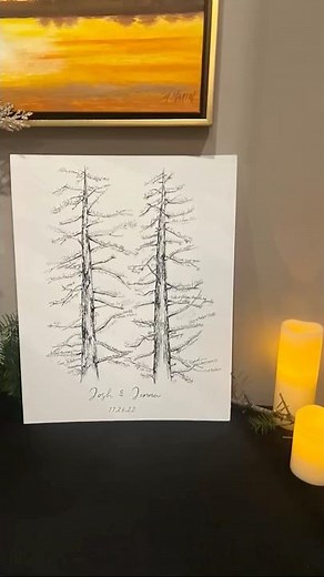 “The Love Tree” a keepsake of all the love from your guests.. #WeddingGuestBook #weddingideas