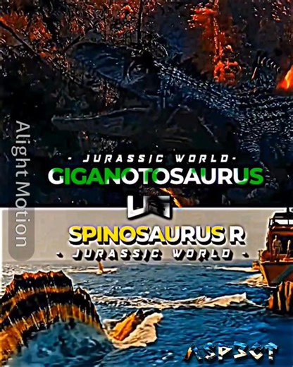 Giganotosaurus Vs Spinosaurus Rebirth || Jurassic World Wis Edit ||
