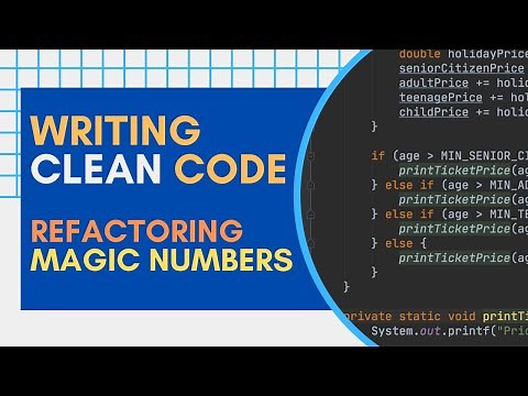 Clean Coding Tips: replacing magic numbers with well named variables.