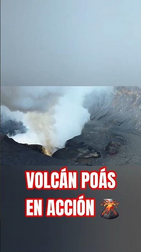 Cráter activo del Volcán Poás en plena vida, Costa Rica 🇨🇷