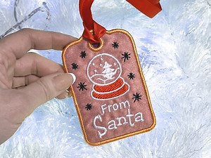 Christmas Gift Card Holder, ITH Machine Embroidery Design, Instant Download, Digital File - Etsy